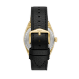Buy Shop Fossil Everett Automatic Skeleton Black Dial Black Leather Strap Watch for Men - ME3208 USA Online