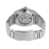 Buy Shop Fossil Everett Automatic Skeleton Blue Dial Silver Steel Strap Watch for Men - ME3220 USA Online