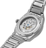 Buy Shop Fossil Everett Automatic Skeleton Blue Dial Silver Steel Strap Watch for Men - ME3220 USA Online