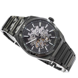 Buy Shop Fossil Everett Automatic Skeleton Grey Dial Grey Steel Strap Watch for Men - ME3206 USA Online