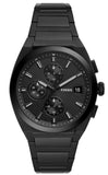 Buy Shop Fossil Everett Chronograph Black Dial Black Steel Strap Watch for Men - FS5797 USA Online