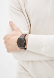 Buy Shop Fossil Everett Chronograph Black Dial Brown Leather Strap Watch for Men - FS5798 USA Online