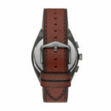 Buy Shop Fossil Everett Chronograph Black Dial Brown Leather Strap Watch for Men - FS5798 USA Online