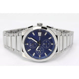 Buy Shop Fossil Everett Chronograph Blue Dial Silver Steel Strap Watch for Men - FS5795 USA Online