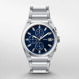 Buy Shop Fossil Everett Chronograph Blue Dial Silver Steel Strap Watch for Men - FS5795 USA Online