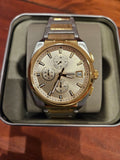 Buy Shop Fossil Everett Chronograph Gold Dial Two Tone Steel Strap Watch for Men - FS5796 USA Online