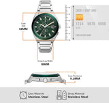 Buy Shop Fossil Everett Chronograph Green Dial Silver Steel Strap Watch for Men - FS5964 USA Online