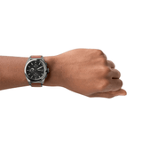 Buy Shop Fossil Everett Chronograph Grey Dial Brown Leather Strap Watch for Men - FS5799 USA Online