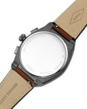 Buy Shop Fossil Everett Chronograph Grey Dial Brown Leather Strap Watch for Men - FS5799 USA Online