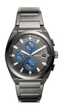 Buy Shop Fossil Everett Chronograph Grey Dial Grey Steel Strap Watch for Men - FS5830 USA Online