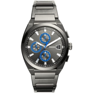 Buy Shop Fossil Everett Chronograph Grey Dial Grey Steel Strap Watch for Men - FS5830 USA Online