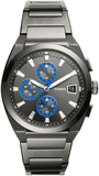 Buy Shop Fossil Everett Chronograph Grey Dial Grey Steel Strap Watch for Men - FS5830 USA Online