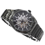 Buy Shop Fossil Everett Automatic Skeleton Grey Dial Grey Steel Strap Watch for Men - ME3206 USA Online