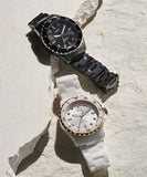 Buy Shop Fossil FB-01 Analog White Dial White Ceramic Strap Watch for Women - CE1107 USA Online