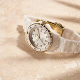 Buy Shop Fossil FB-01 Analog White Dial White Ceramic Strap Watch for Women - CE1107 USA Online