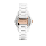 Buy Shop Fossil FB-01 Analog White Dial White Ceramic Strap Watch for Women - CE1107 USA Online