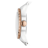 Buy Shop Fossil FB-01 Analog White Dial White Ceramic Strap Watch for Women - CE1107 USA Online