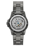Buy Shop Fossil FB-01 Automatic Skeleton Black Dial Grey Steel Strap Watch for Men - ME3201 USA Online