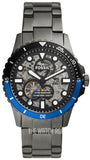 Buy Shop Fossil FB-01 Automatic Skeleton Black Dial Grey Steel Strap Watch for Men - ME3201 USA Online