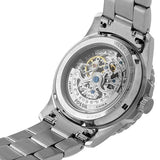 Buy Shop Fossil FB-01 Automatic Skeleton Black Dial Silver Steel Strap Watch for Men - ME3190 USA Online