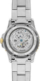Buy Shop Fossil FB-01 Automatic Skeleton Blue Dial Two Tone Steel Strap Watch for Men - ME3191 USA Online