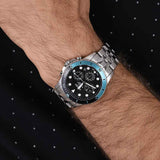 Buy Shop Fossil FB-01 Chronograph Black Dial Silver Steel Strap Watch for Men - FS5827 USA Online