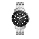 Buy Shop Fossil FB-01 Chronograph Black Dial Silver Steel Strap Watch for Men - FS5837 USA Online