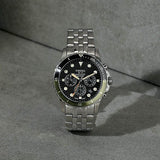Buy Shop Fossil FB-01 Chronograph Black Dial Silver Steel Strap Watch for Men - FS5864 USA Online
