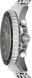 Buy Shop Fossil FB-01 Chronograph Black Dial Silver Steel Strap Watch for Men - FS5864 USA Online