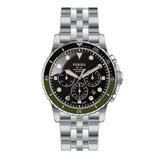 Buy Shop Fossil FB-01 Chronograph Black Dial Silver Steel Strap Watch for Men - FS5864 USA Online