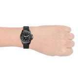 Buy Shop Fossil FB-01 Three-Hand Black Dial Black Ceramic Strap Watch for Women - CE1108 USA Online