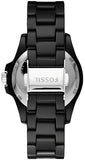 Buy Shop Fossil FB-01 Three-Hand Black Dial Black Ceramic Strap Watch for Women - CE1108 USA Online