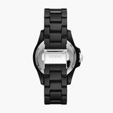 Buy Shop Fossil FB-01 Three-Hand Black Dial Black Ceramic Strap Watch for Women - CE1108 USA Online