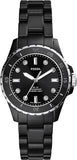 Buy Shop Fossil FB-01 Three-Hand Black Dial Black Ceramic Strap Watch for Women - CE1108 USA Online