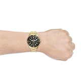 Buy Shop Fossil FB-03 Chronograph Black Dial Gold Steel Strap Watch for Men - FS5727 USA Online