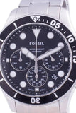 Buy Shop Fossil FB-03 Chronograph Black Dial Silver Steel Strap Watch for Men - FS5725 USA Online