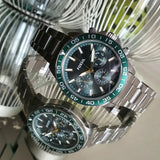 Buy Shop Fossil FB-03 Chronograph Green Dial Silver Steel Strap Watch for Men - FS5726 USA Online