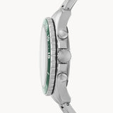 Buy Shop Fossil FB-03 Chronograph Green Dial Silver Steel Strap Watch for Men - FS5726 USA Online