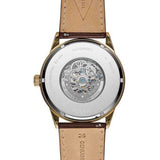 Buy Shop Fossil Flynn Twist Mechanical White Dial Brown Leather Strap Watch for Men - BQ2218 USA Online