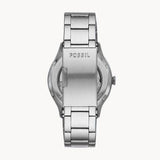 Buy Shop Fossil Forrester Automatic Skeleton Black Dial Silver Steel Strap Watch for Men - ME3180 USA Online