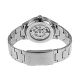 Buy Shop Fossil Forrester Automatic Skeleton Black Dial Silver Steel Strap Watch for Men - ME3180 USA Online