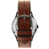 Buy Shop Fossil Forrester Automatic Skeleton Grey Dial Brown Leather Strap Watch for Men - ME3178 USA Online
