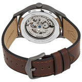 Buy Shop Fossil Forrester Automatic Skeleton Grey Dial Brown Leather Strap Watch for Men - ME3178 USA Online