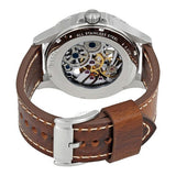 Buy Shop Fossil Forrester Automatic Skeleton Grey Dial Brown Leather Strap Watch for Men - ME3178 USA Online