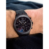 Buy Shop Fossil Forrester Chronograph Black Dial Black Steel Strap Watch for Men - FS5697 USA Online
