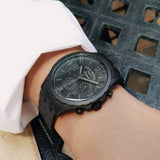 Buy Shop Fossil Forrester Chronograph Black Dial Black Steel Strap Watch for Men - FS5697 USA Online