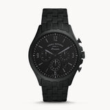 Buy Shop Fossil Forrester Chronograph Black Dial Black Steel Strap Watch for Men - FS5697 USA Online