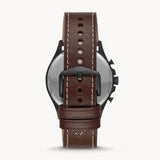 Buy Shop Fossil Forrester Chronograph Black Dial Brown Leather Strap Watch for Men - FS5608 USA Online