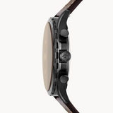 Buy Shop Fossil Forrester Chronograph Black Dial Brown Leather Strap Watch for Men - FS5608 USA Online