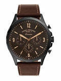 Buy Shop Fossil Forrester Chronograph Black Dial Brown Leather Strap Watch for Men - FS5608 USA Online
